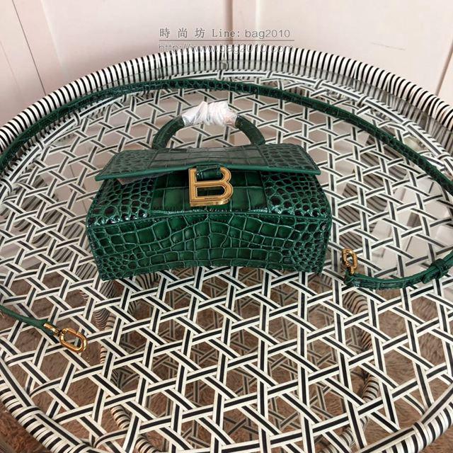 Balenciaga女包 巴黎世家新款小號鱷魚紋沙漏包 巴黎世家牛皮爆款手提包  csbl1188